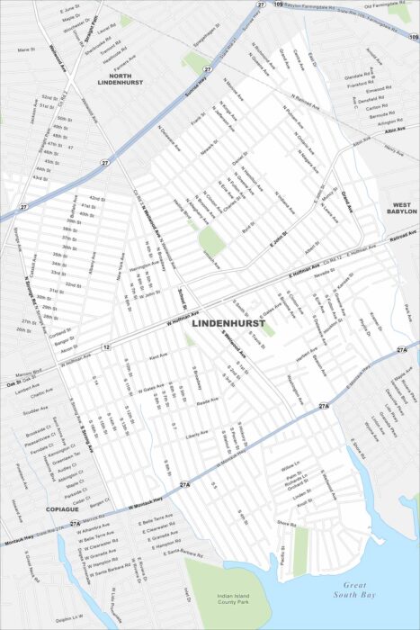 Lindenhurst Map New York