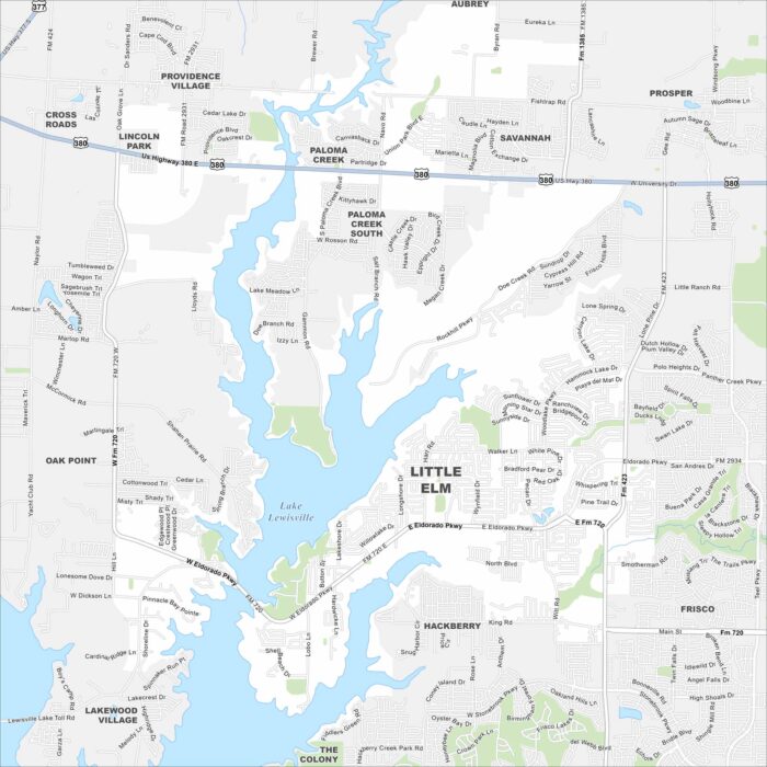 Little Elm Map Texas