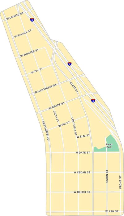 Little Italy Map San Diego