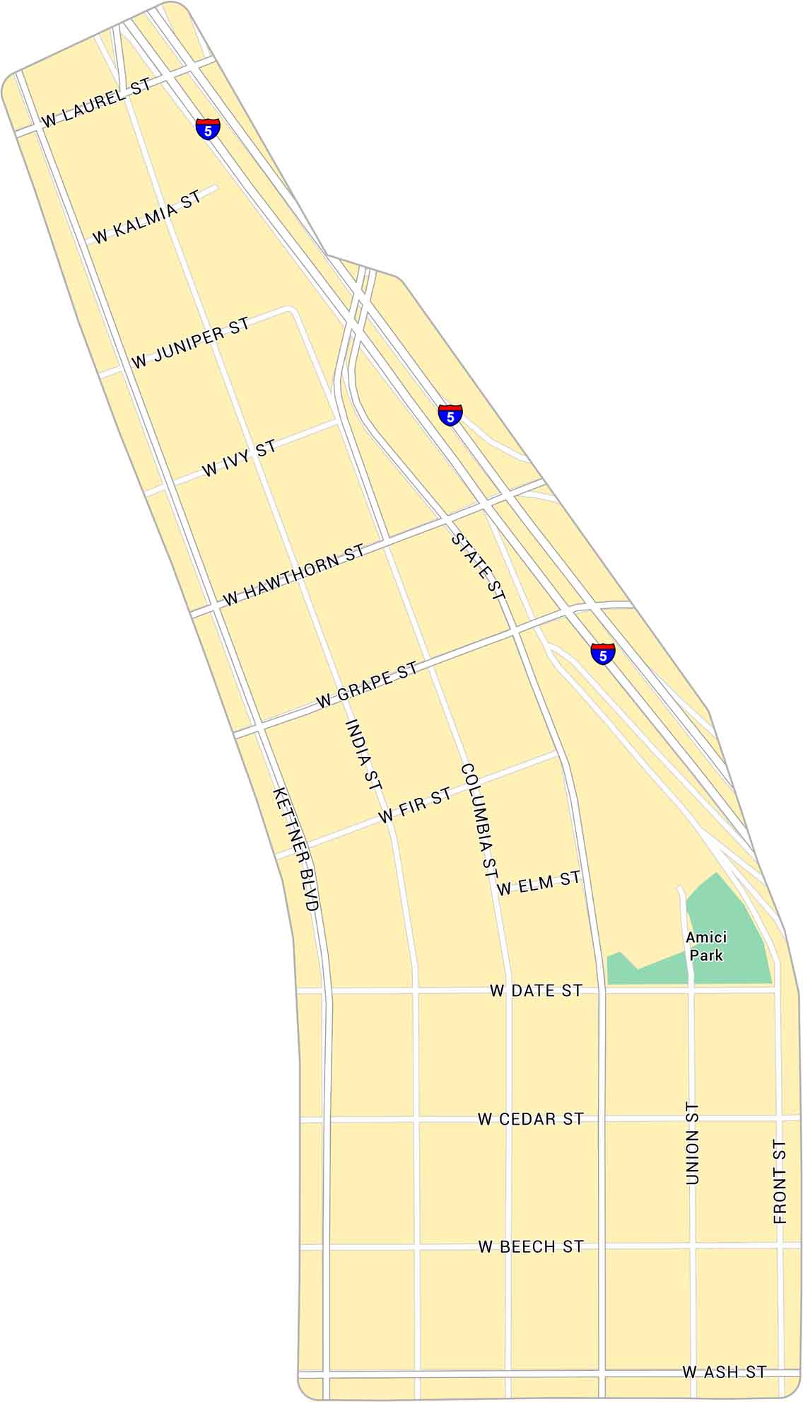 Little Italy Map San Diego