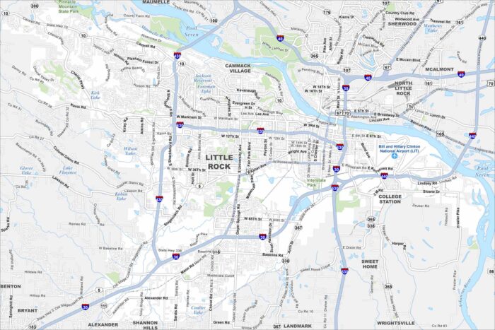 Little Rock Map Arkansas