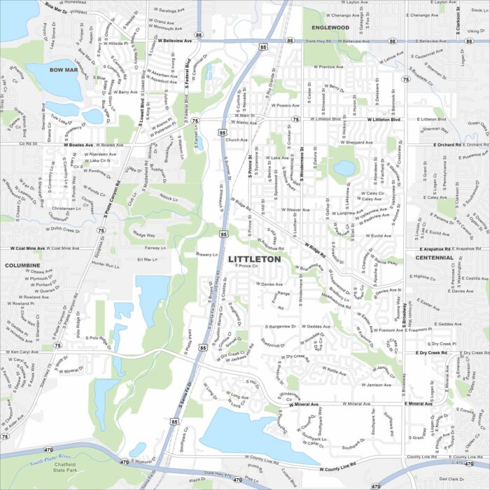 Littleton Map Colorado