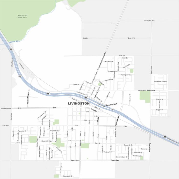 Livingston Map California