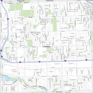 Livonia Map Michigan