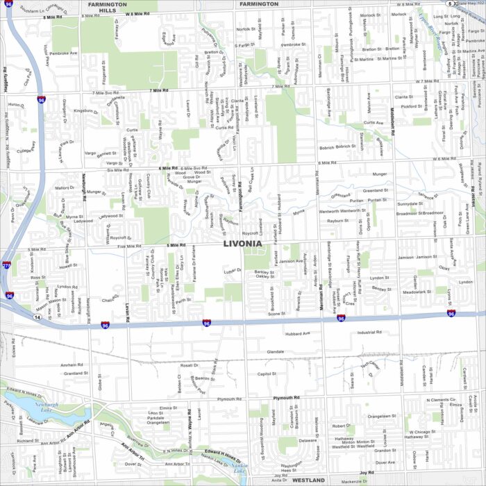 Livonia Map Michigan