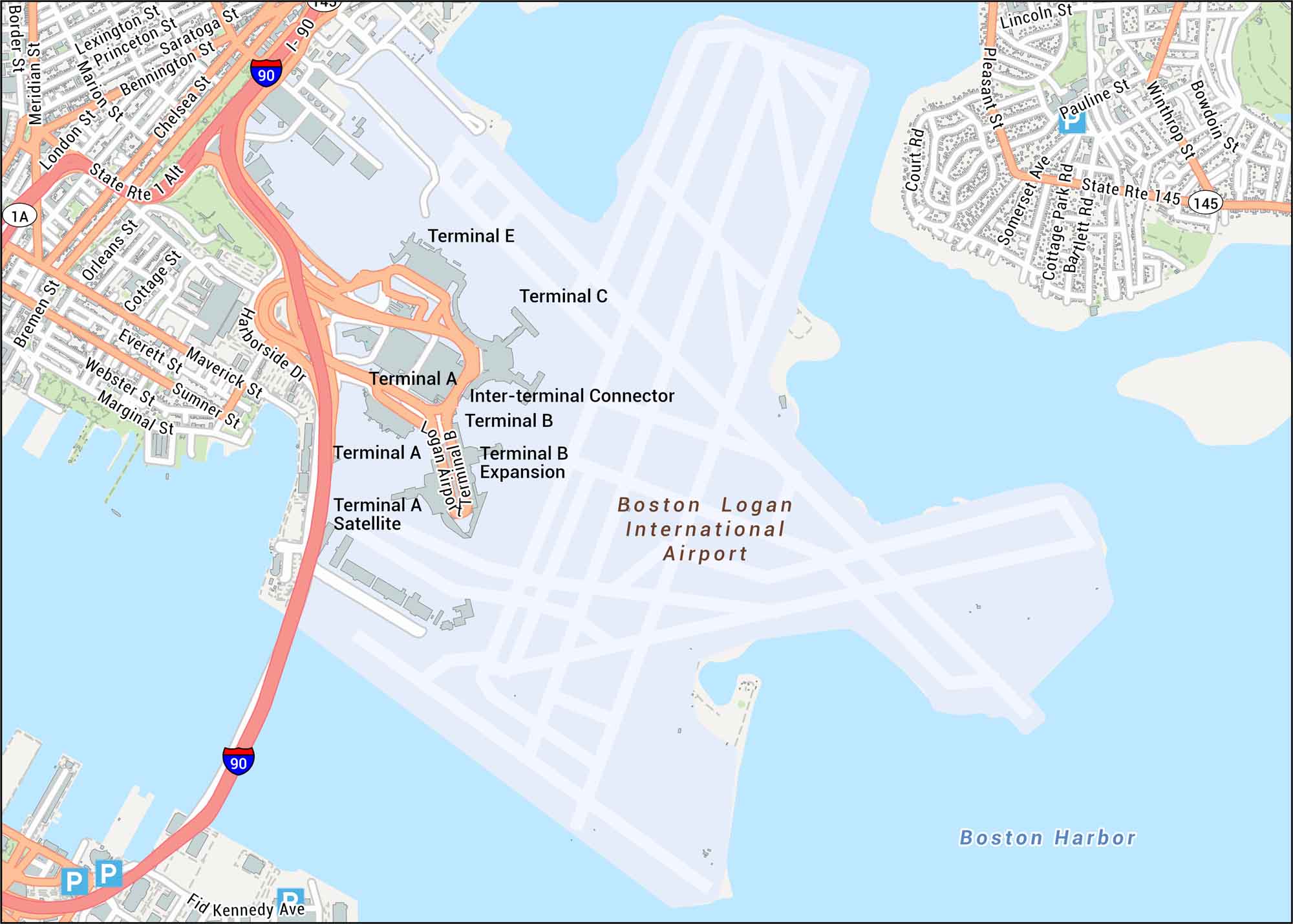 Logan International Airport Map