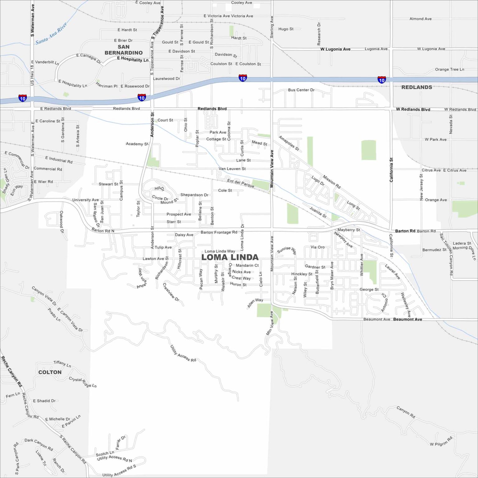 Llu Map Map of Loma Linda, California - US Maps