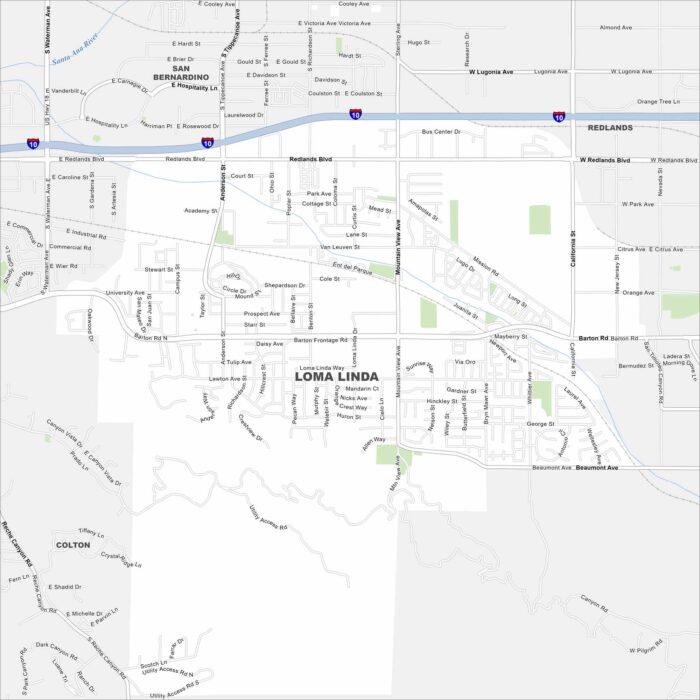 Loma Linda Map California