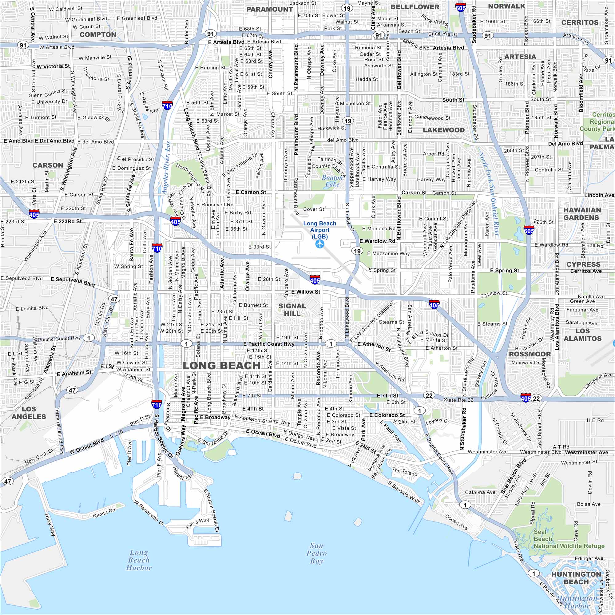 Long Beach Map California