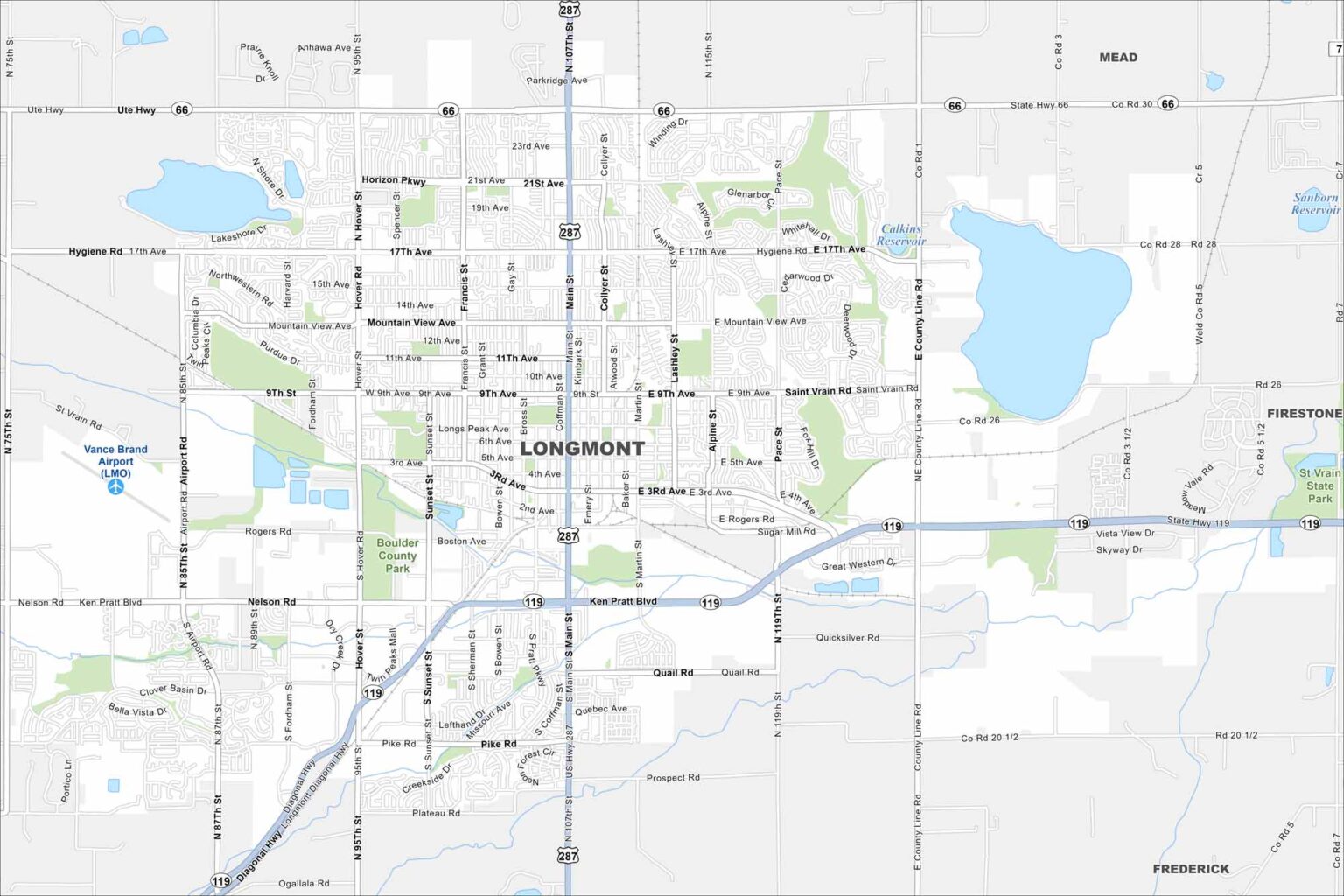 Map of Longmont, Colorado - US Maps