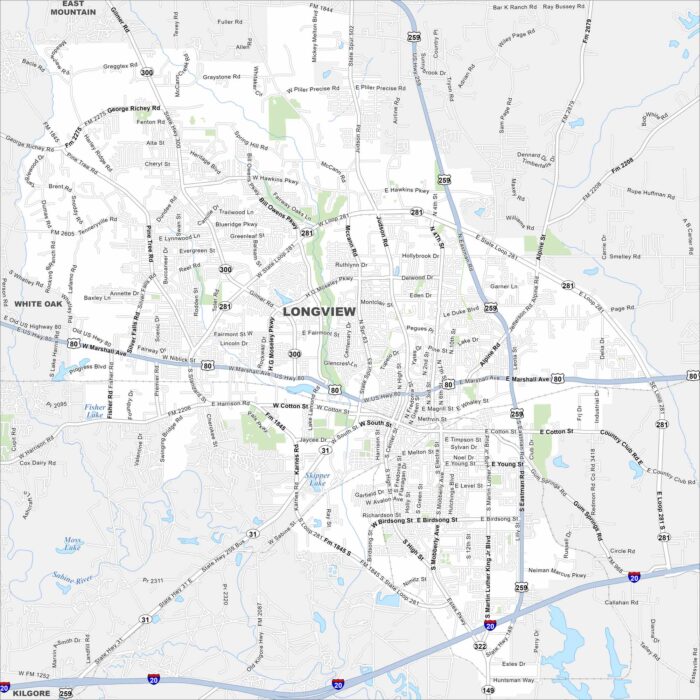 Longview Map Texas