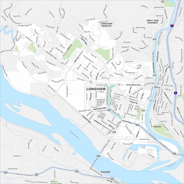 Longview Map Washington