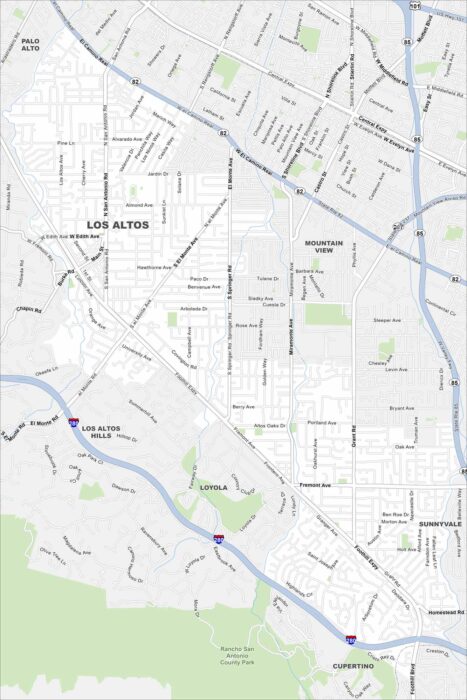 Los Altos Map California