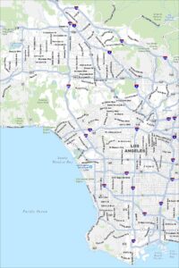 Los Angeles Map California