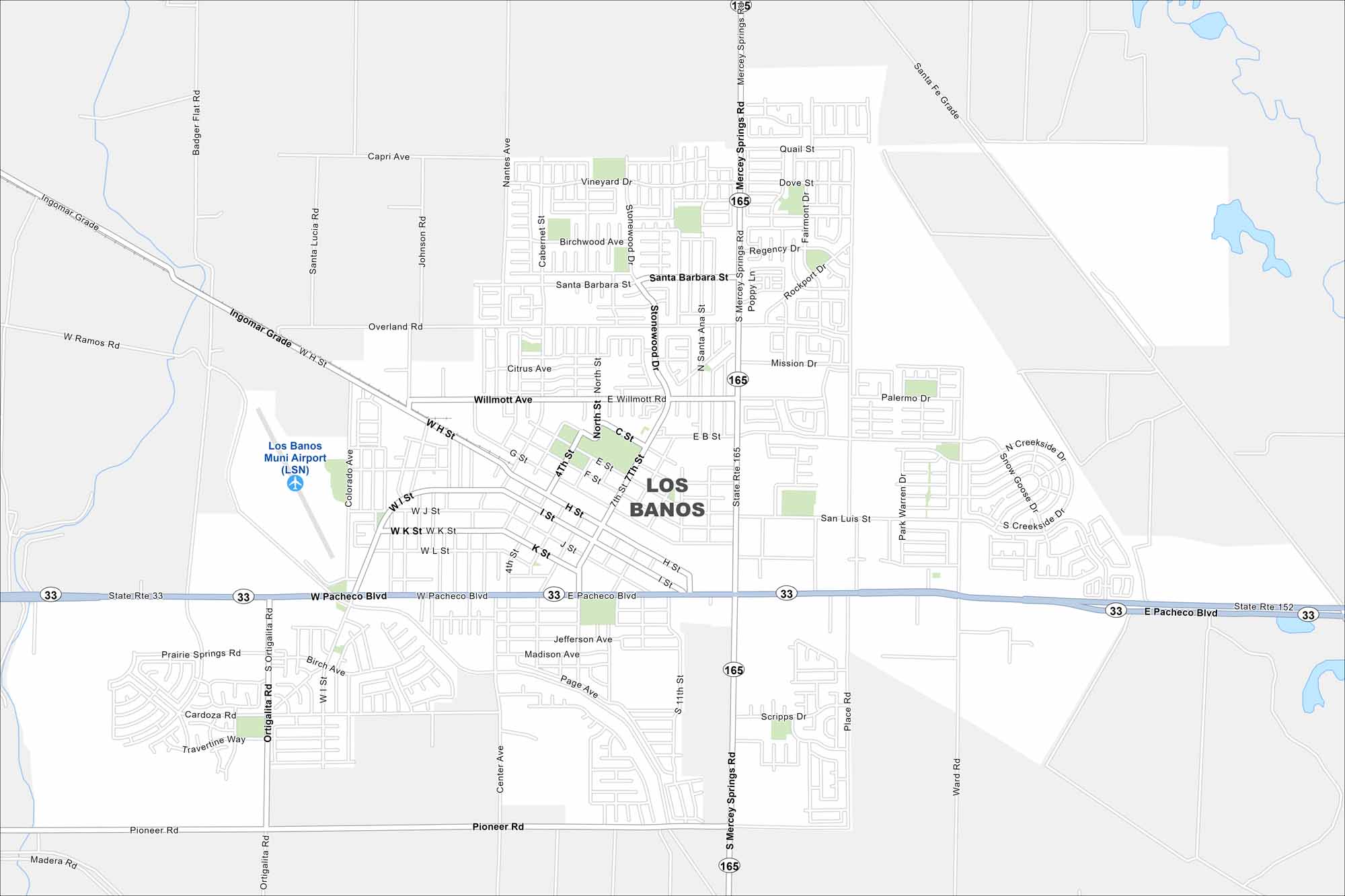 Los Banos Map California
