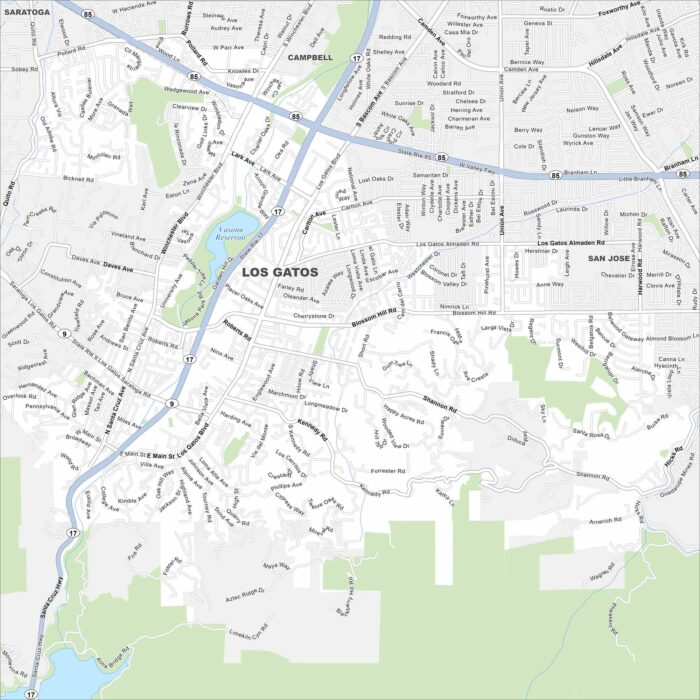 Los Gatos Map California