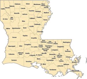 Louisiana Parish Map
