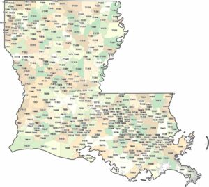 Louisiana Zip Code Map