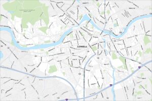 Lowell Map Massachusetts