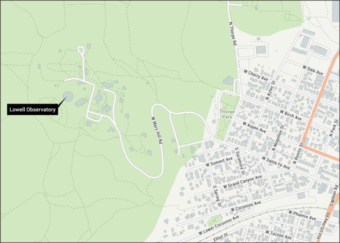 Lowell Observatory Map