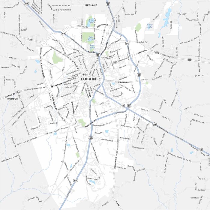 Lufkin Map Texas
