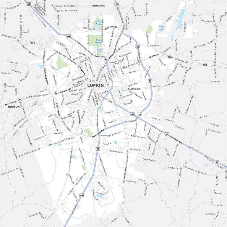 Map of Lufkin, Texas - US Maps