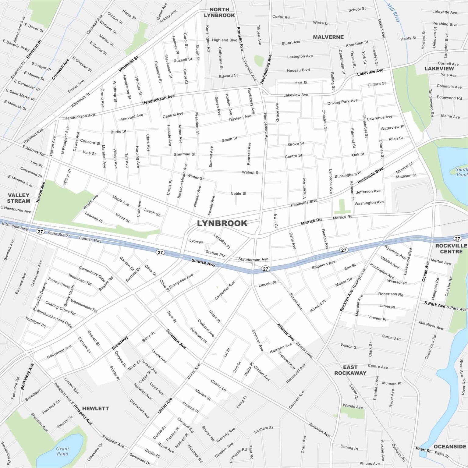 Lynbrook Loop Map of Lynbrook, New York - US Maps