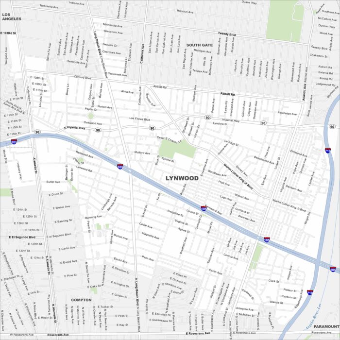 Lynwood Map California