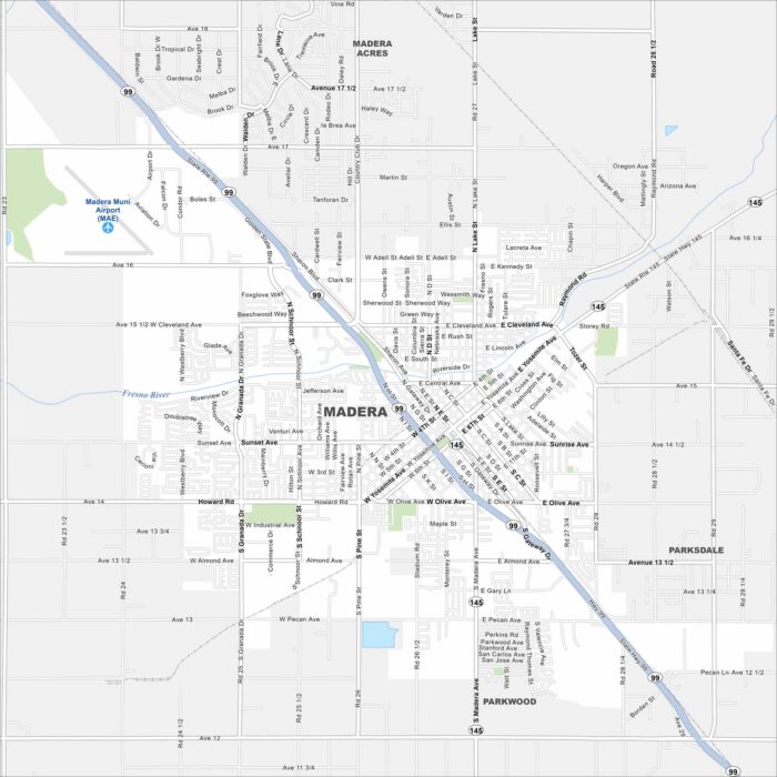 Madera Map California