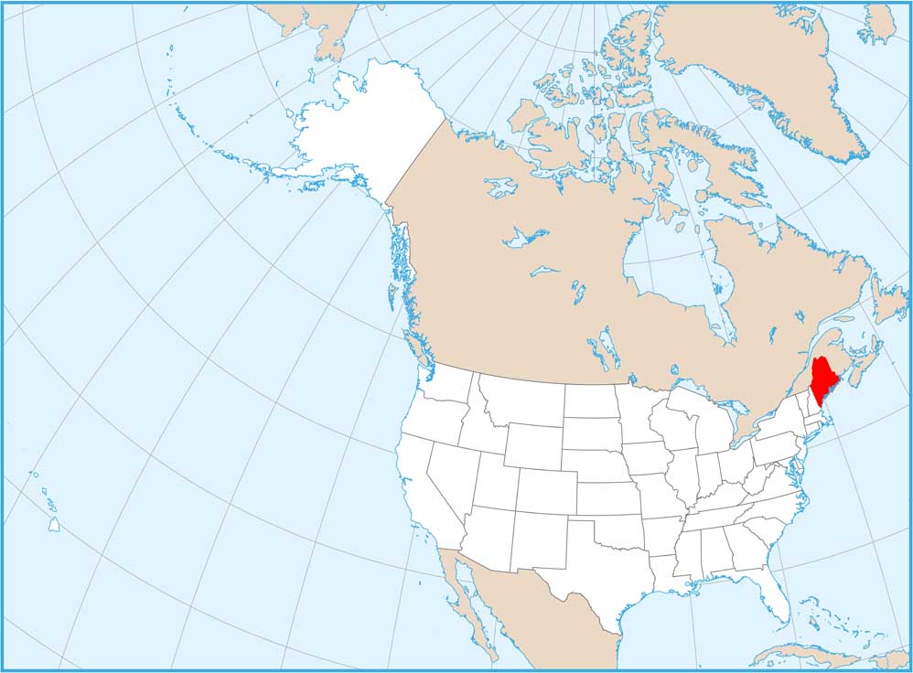 Maine Location Map