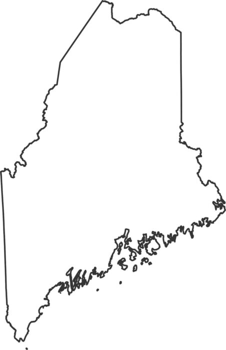 Maine Outline Map