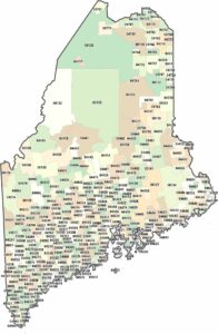 Maine Zip Code Map