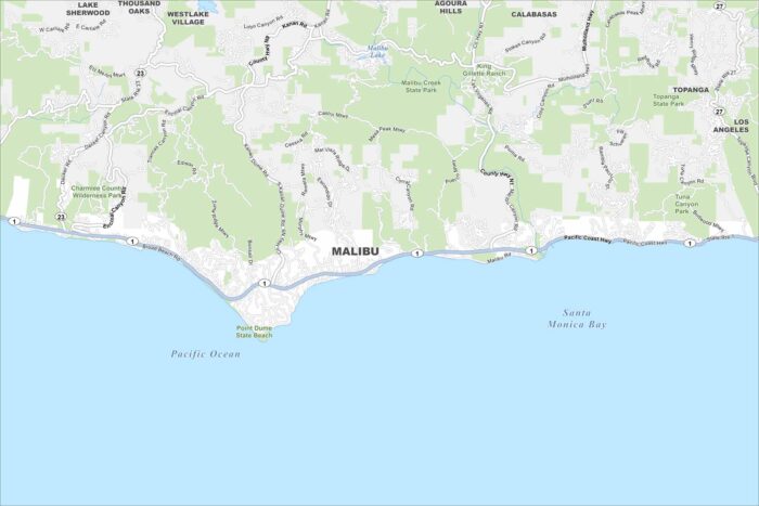 Malibu Map California