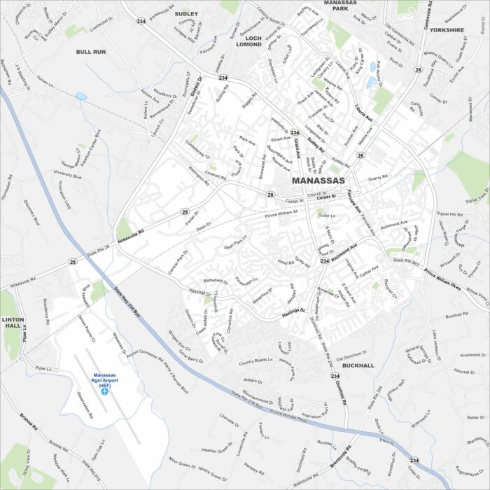 Manassas Map Virginia