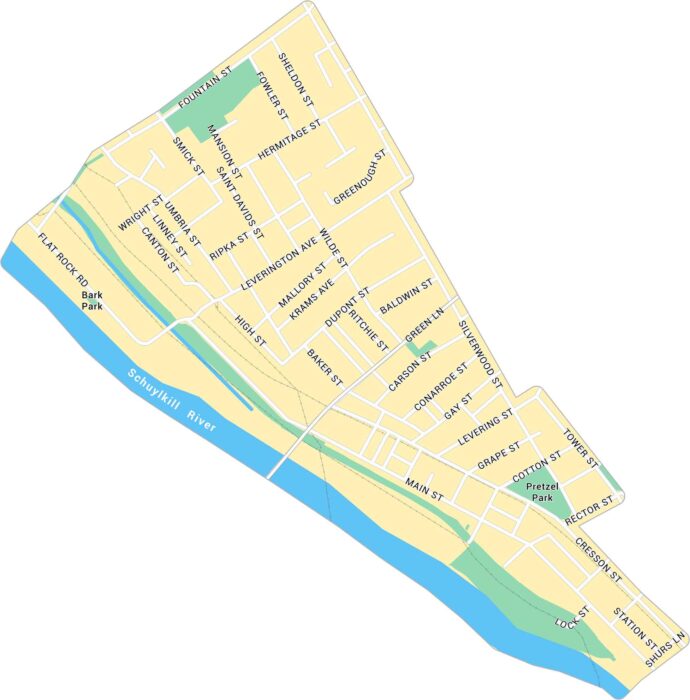 Manayunk Map Philadelphia