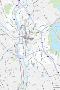 Manchester Map New Hampshire