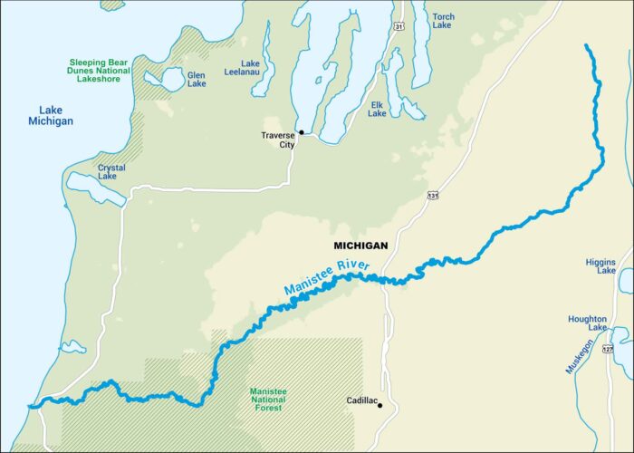 Manistee River Map