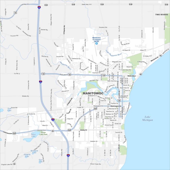 Manitowoc Map Wisconsin