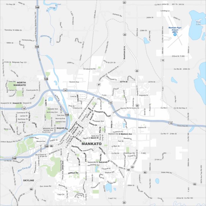 Mankato Map Minnesota