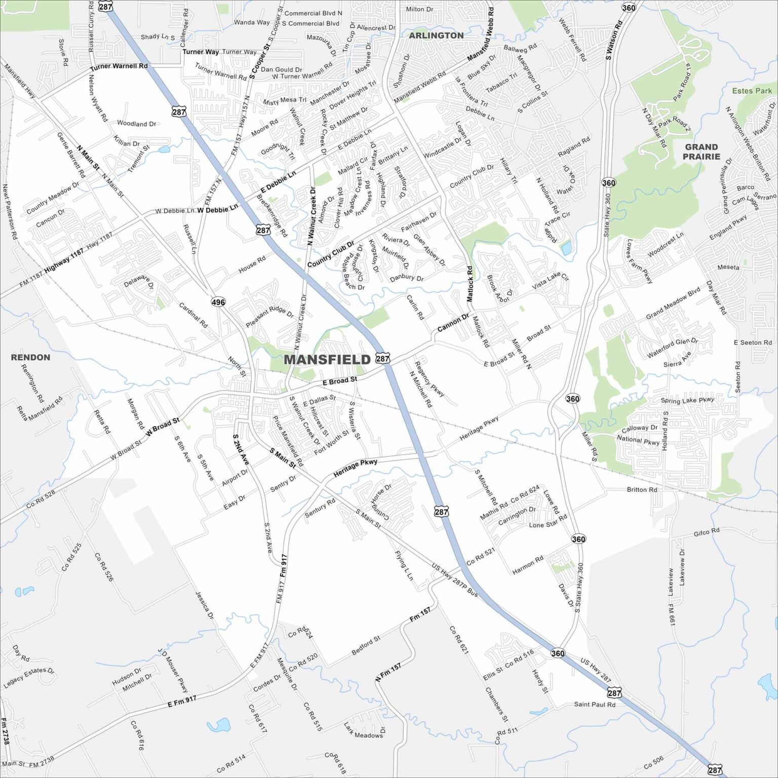 Map of Mansfield, Texas - US Maps