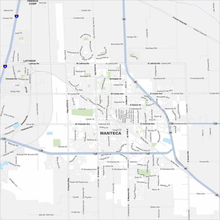 Manteca Map California