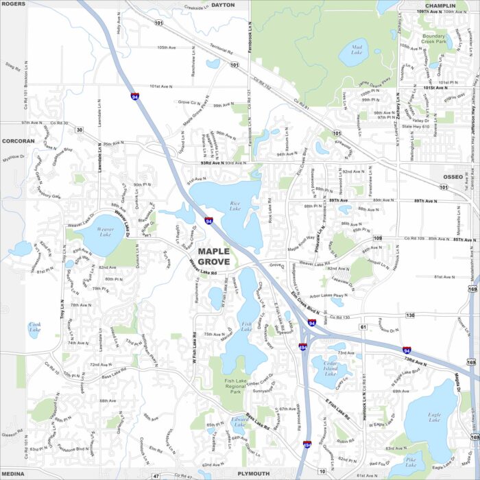 Maple Grove Map Minnesota