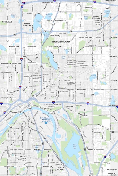 Maplewood Map Minnesota