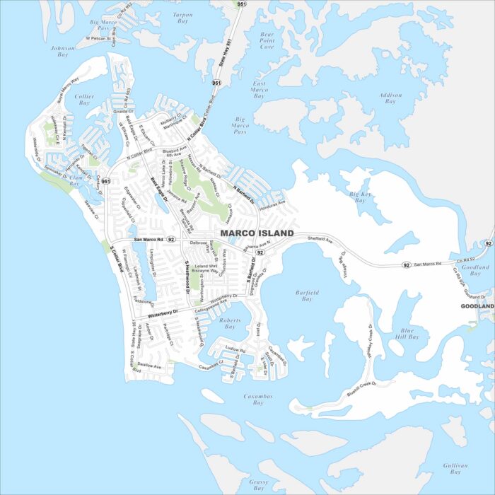 Marco Island Map Florida