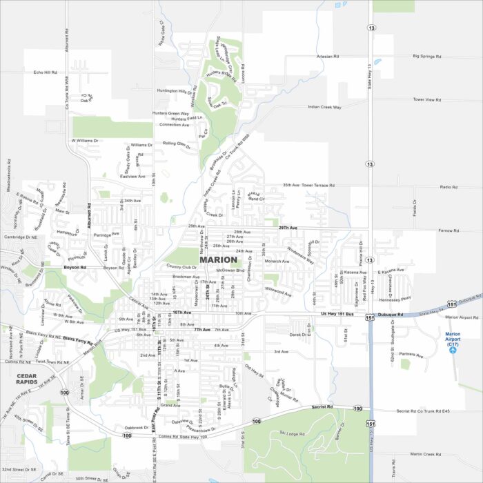 Marion Map Iowa