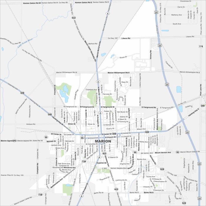 Marion Map Ohio