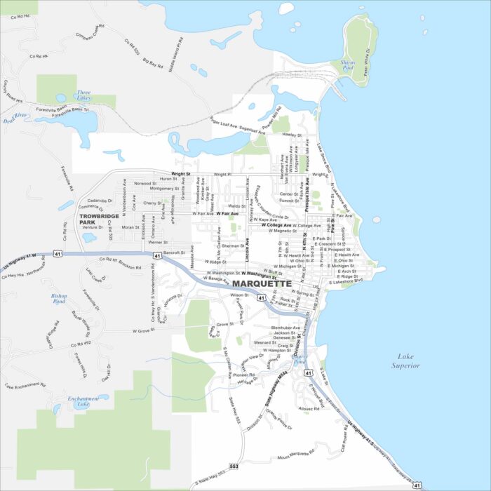 Marquette Map Michigan