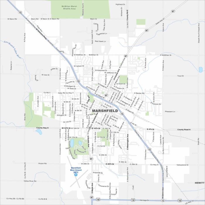 Marshfield Map Wisconsin