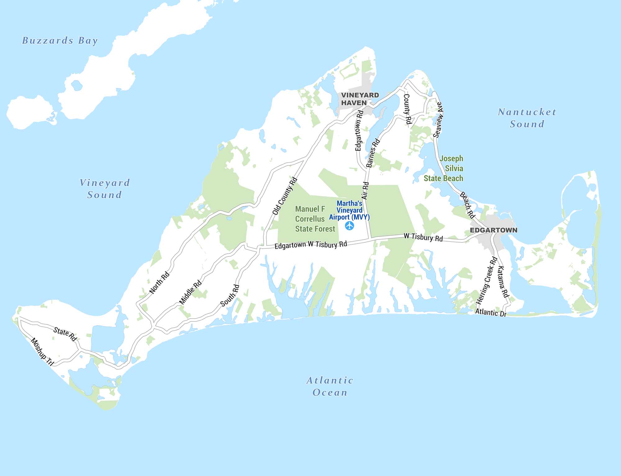 Martha's Vineyard Map
