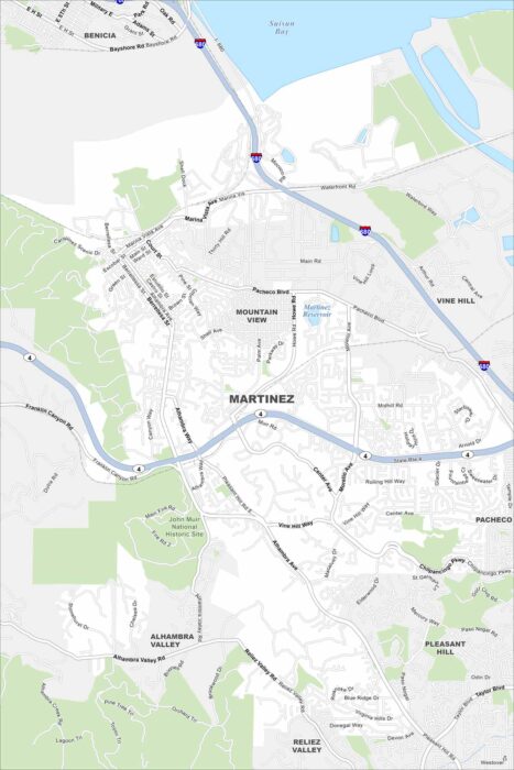 Martinez Map California